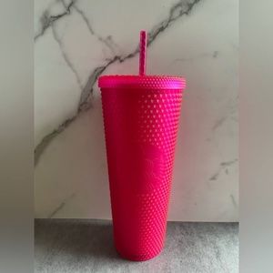 Starbucks 2023 Mothers Day Ruby Pink Bling Studded Venti Tumbler